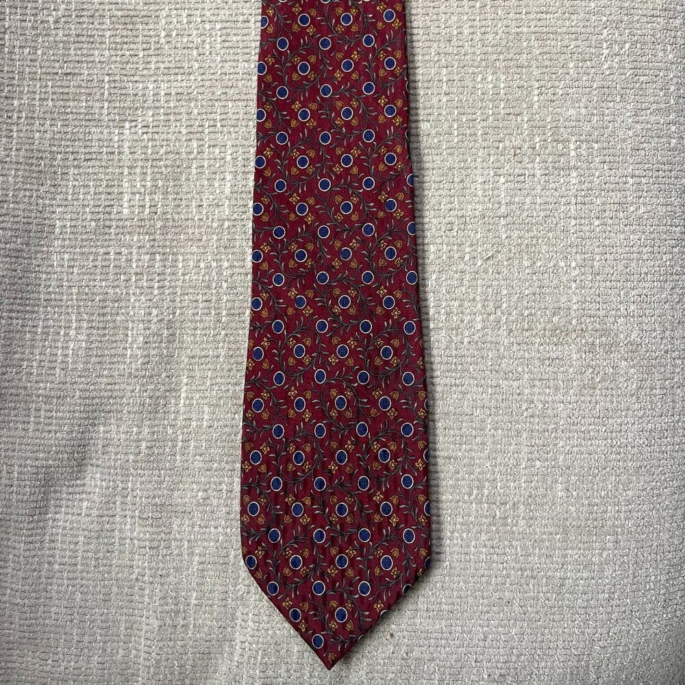Valentino Garavani 100% Silk Tie – Made in Italy – Bold Vintage Pattern